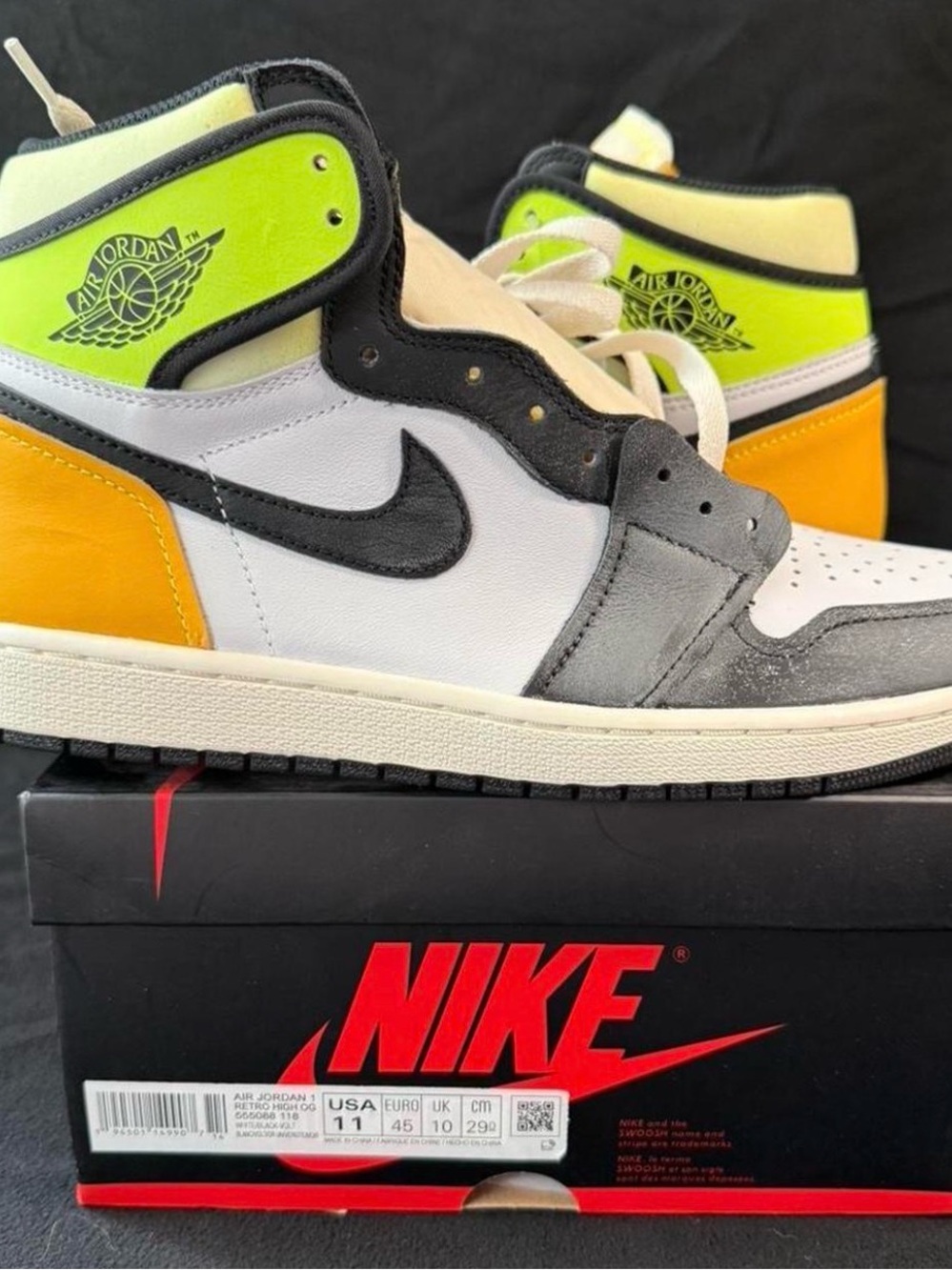 Air Jordan 1 Retro High OG 'Volt Gold' men’s size 11